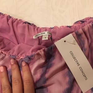 Collective concepts silk tie dye romper